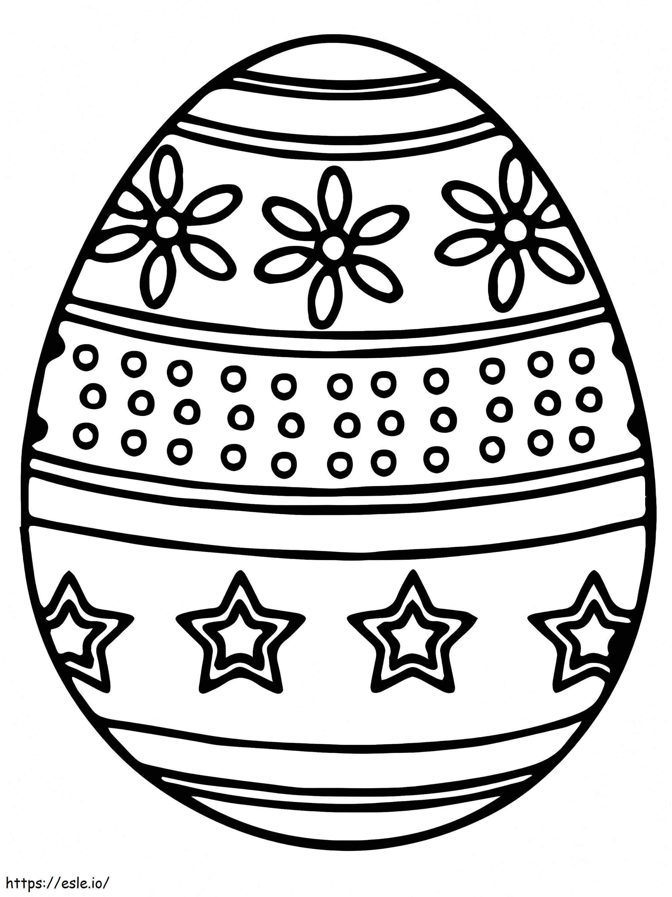 Exquisito huevo de Pascua para colorear