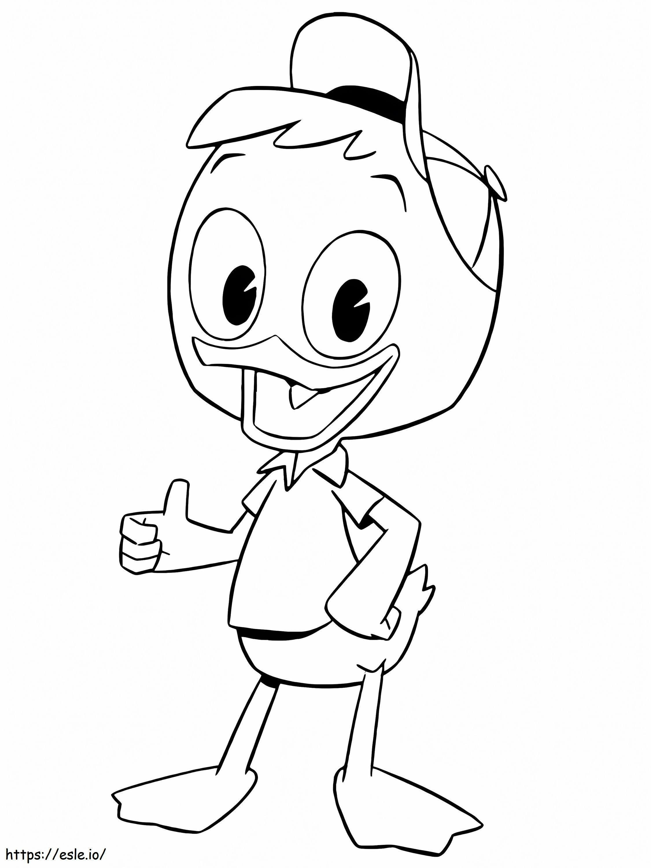 Huey Duck From Ducktales coloring page