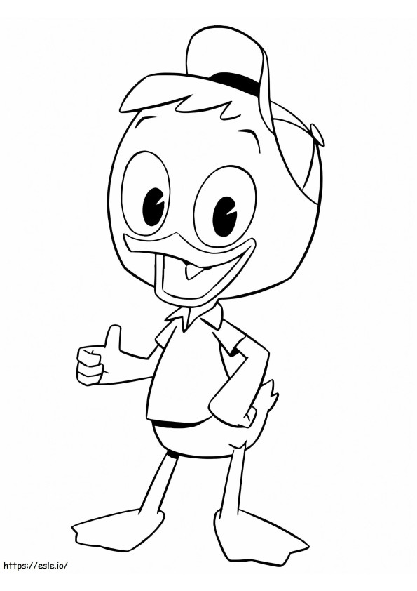 Huey Duck From Ducktales coloring page