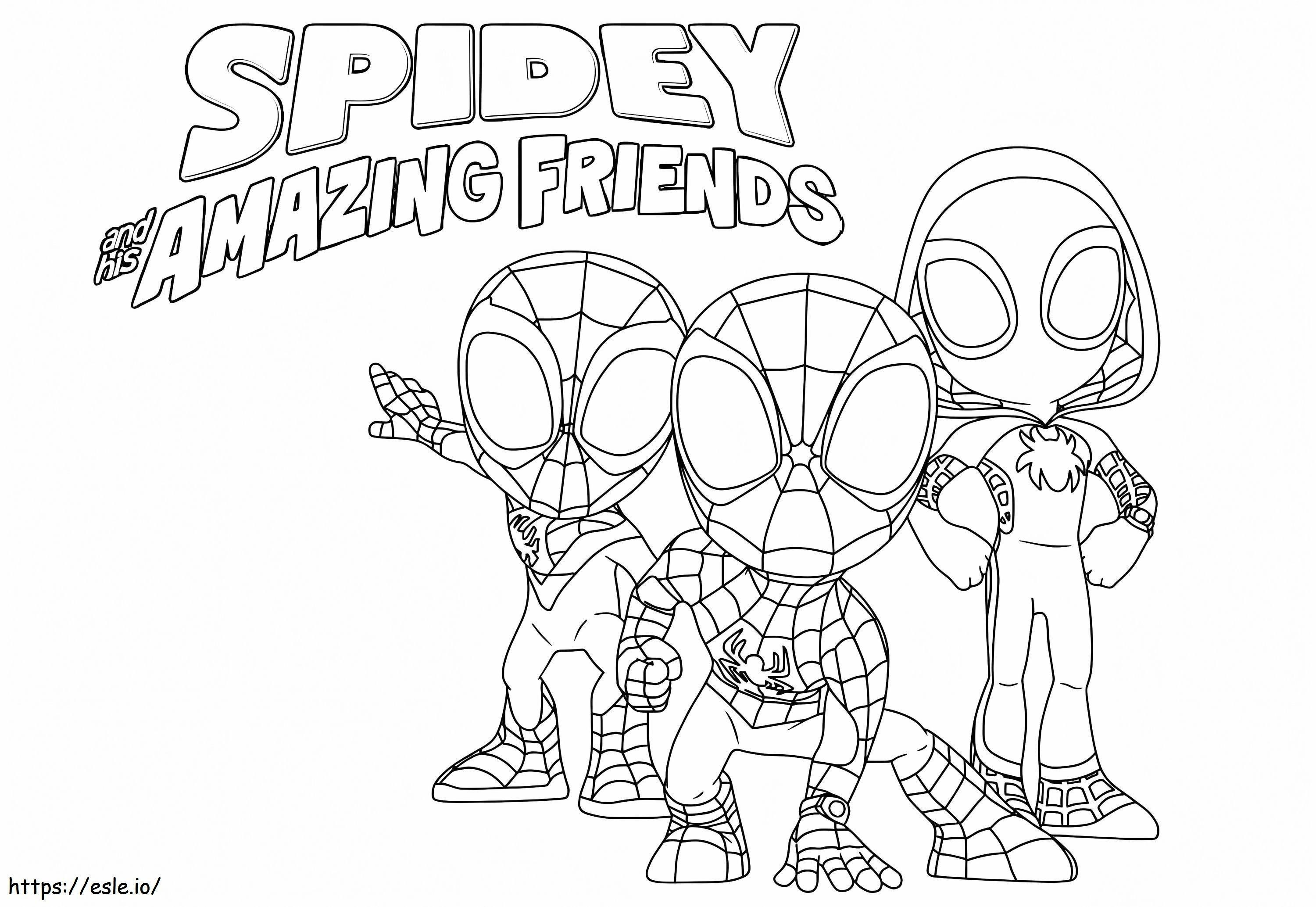 Spidey e i suoi fantastici amici stampabili da colorare