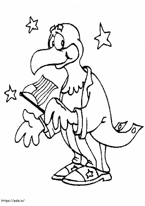 Smile Eagle Coloring Page coloring page