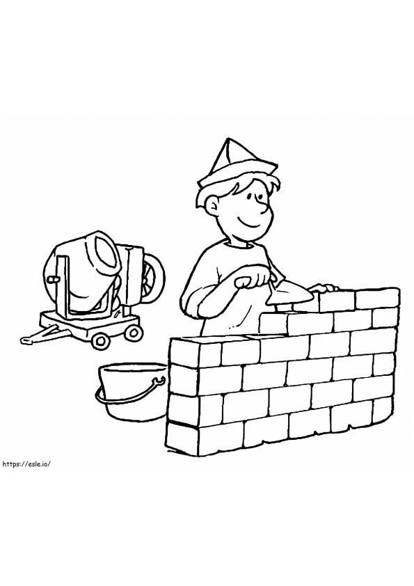 Construction Worker 6 coloring page