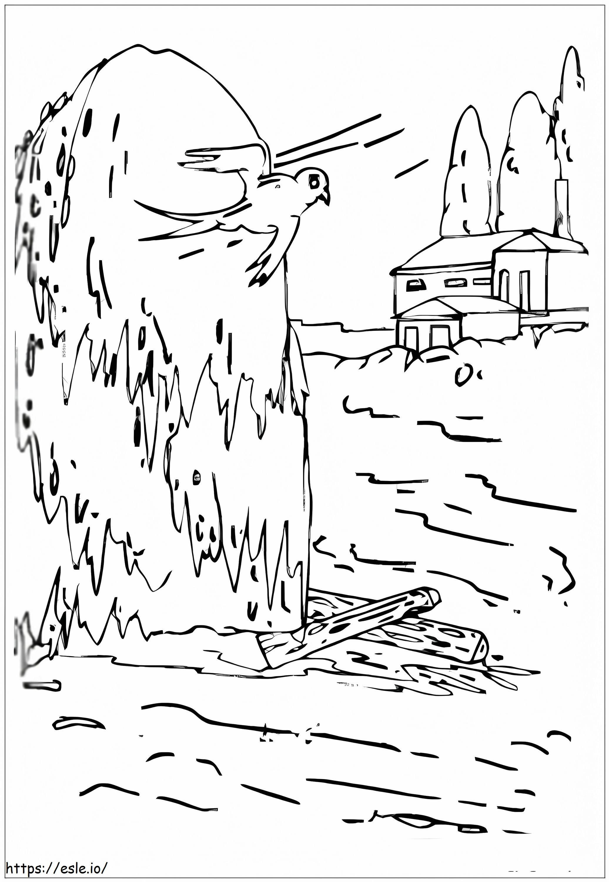 A Flood coloring page