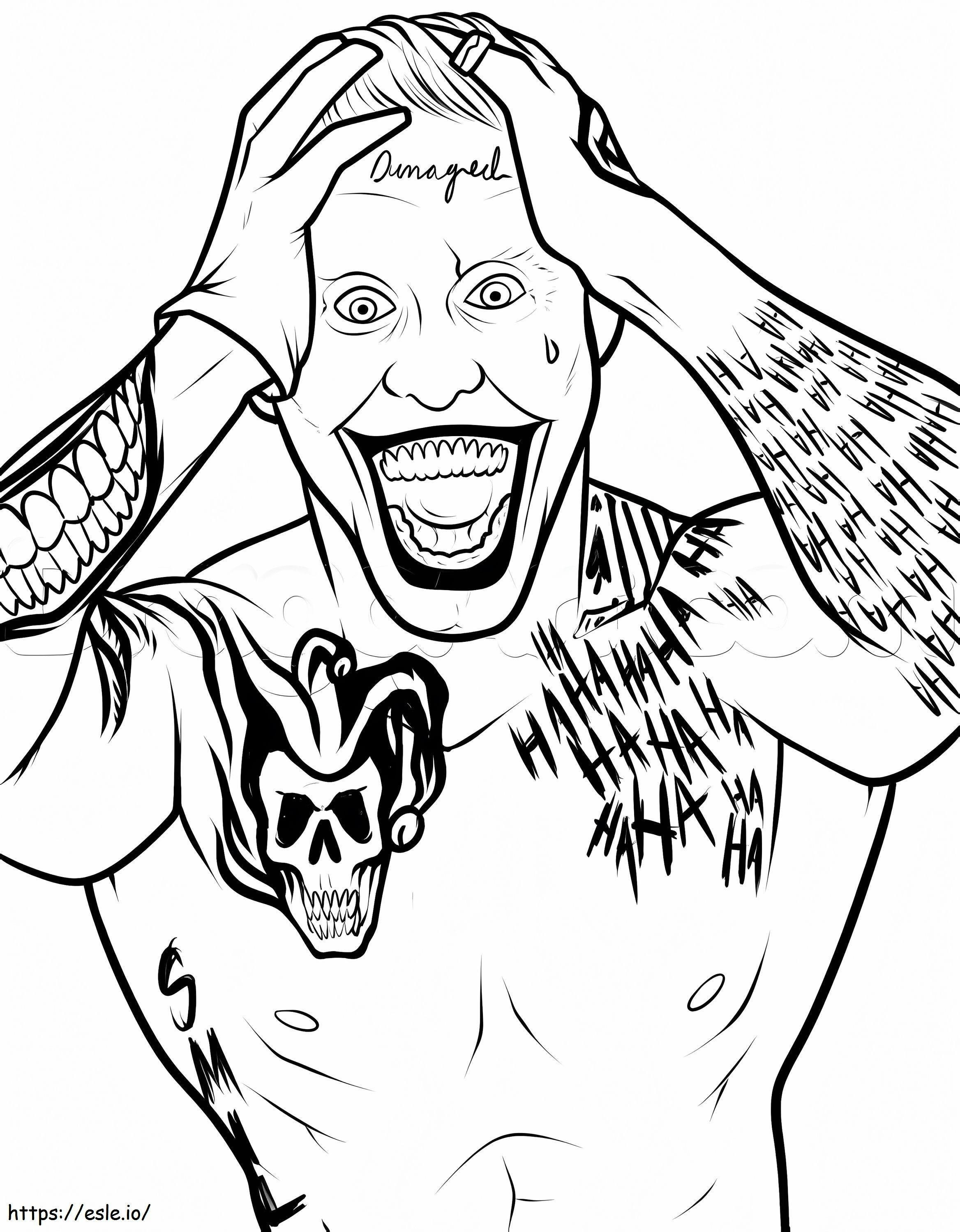 Funny Joker From Suicide Squad coloring page