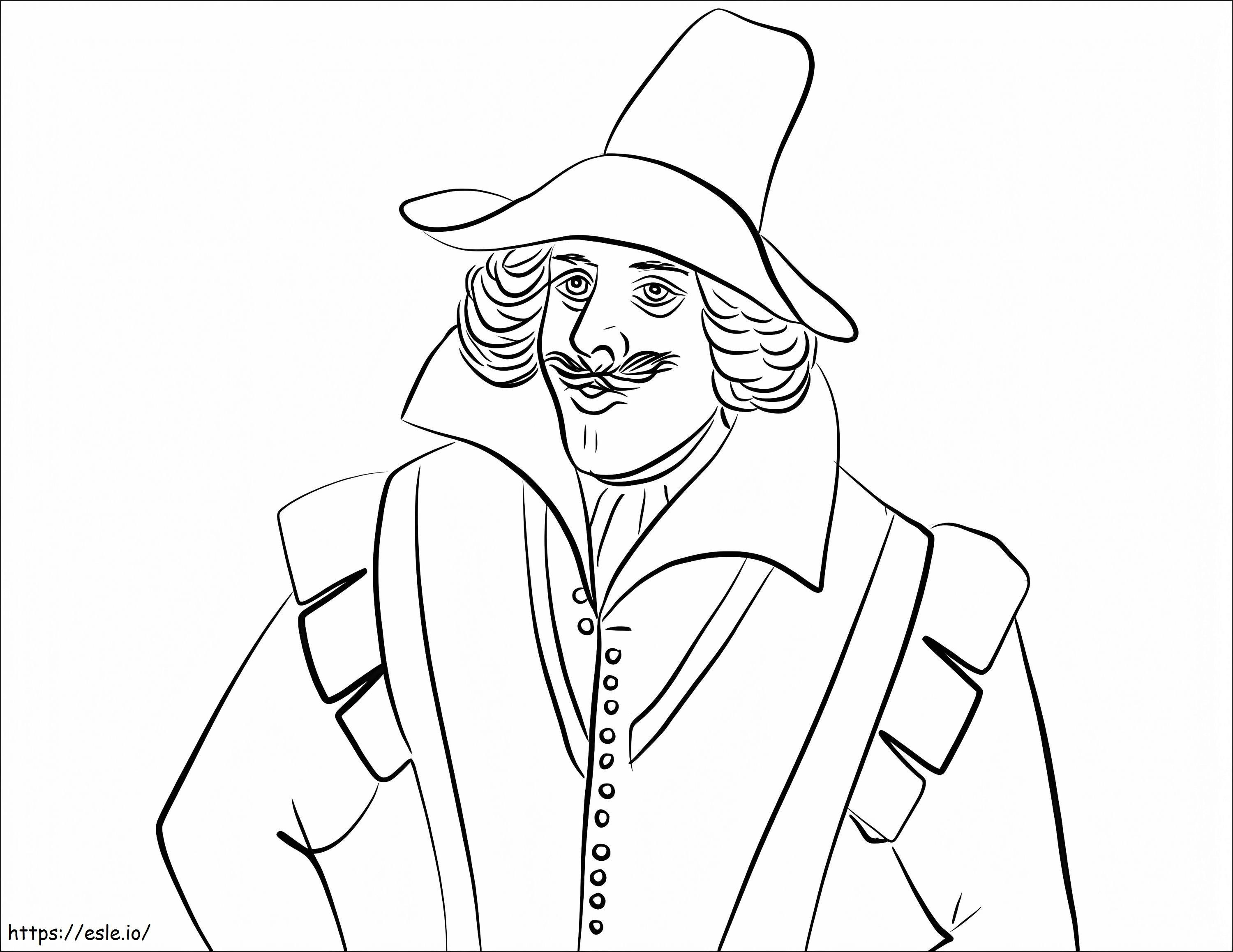 Guy Fawkes coloring page