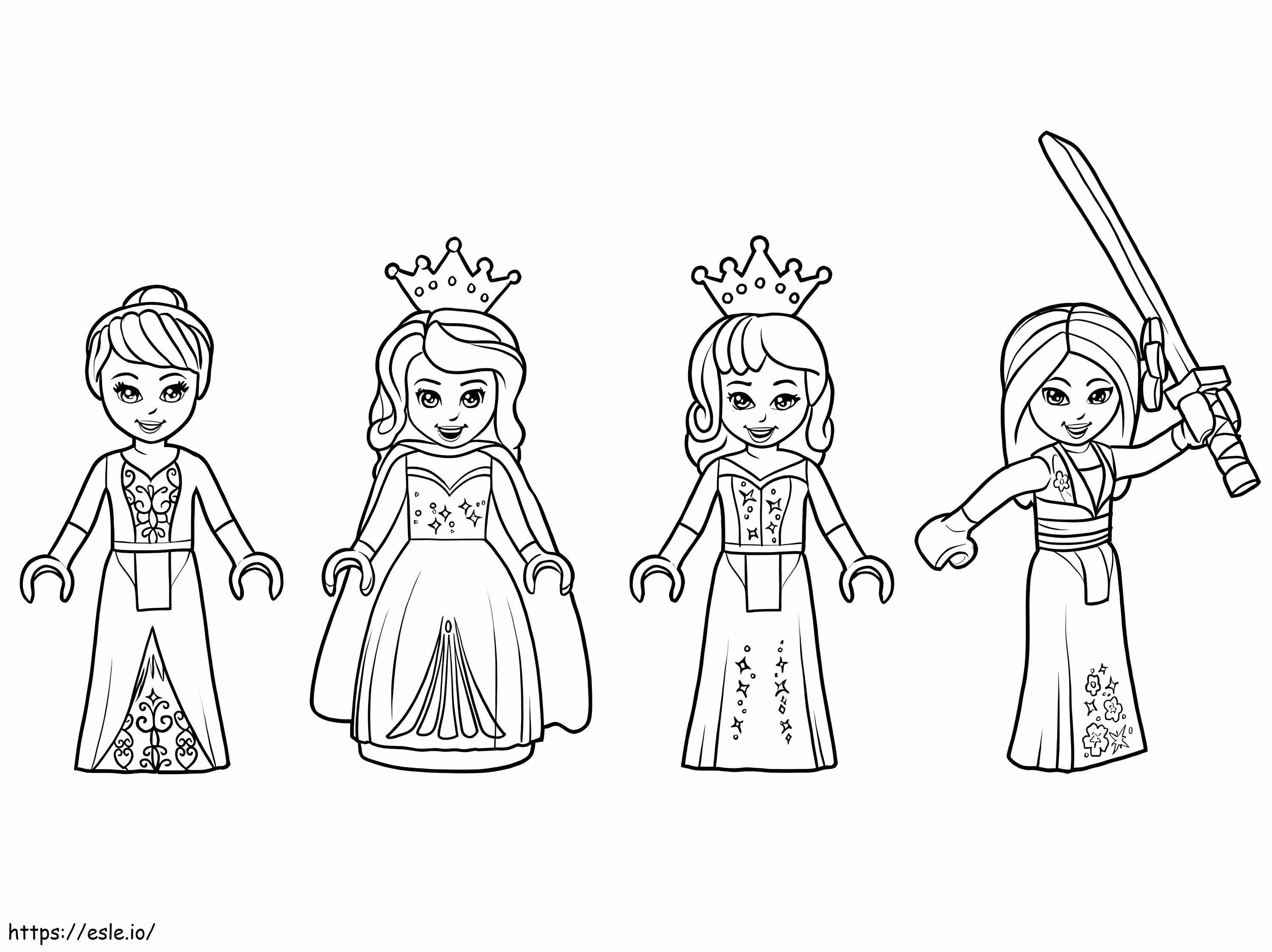 Princesa Lego 2 para colorear