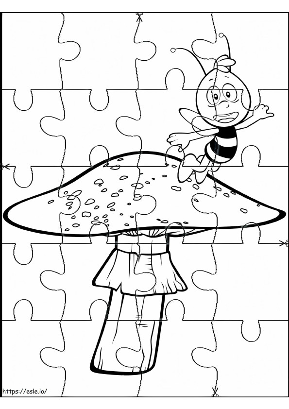 Bee Jigsaw Puzzle värityskuva