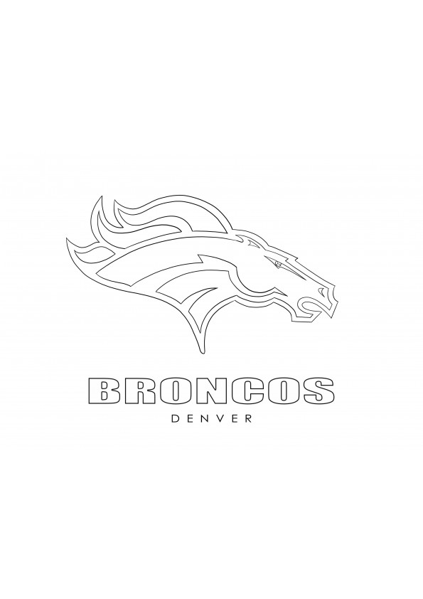 Broncos Denverin logokuva väritettävä ja tulostettava