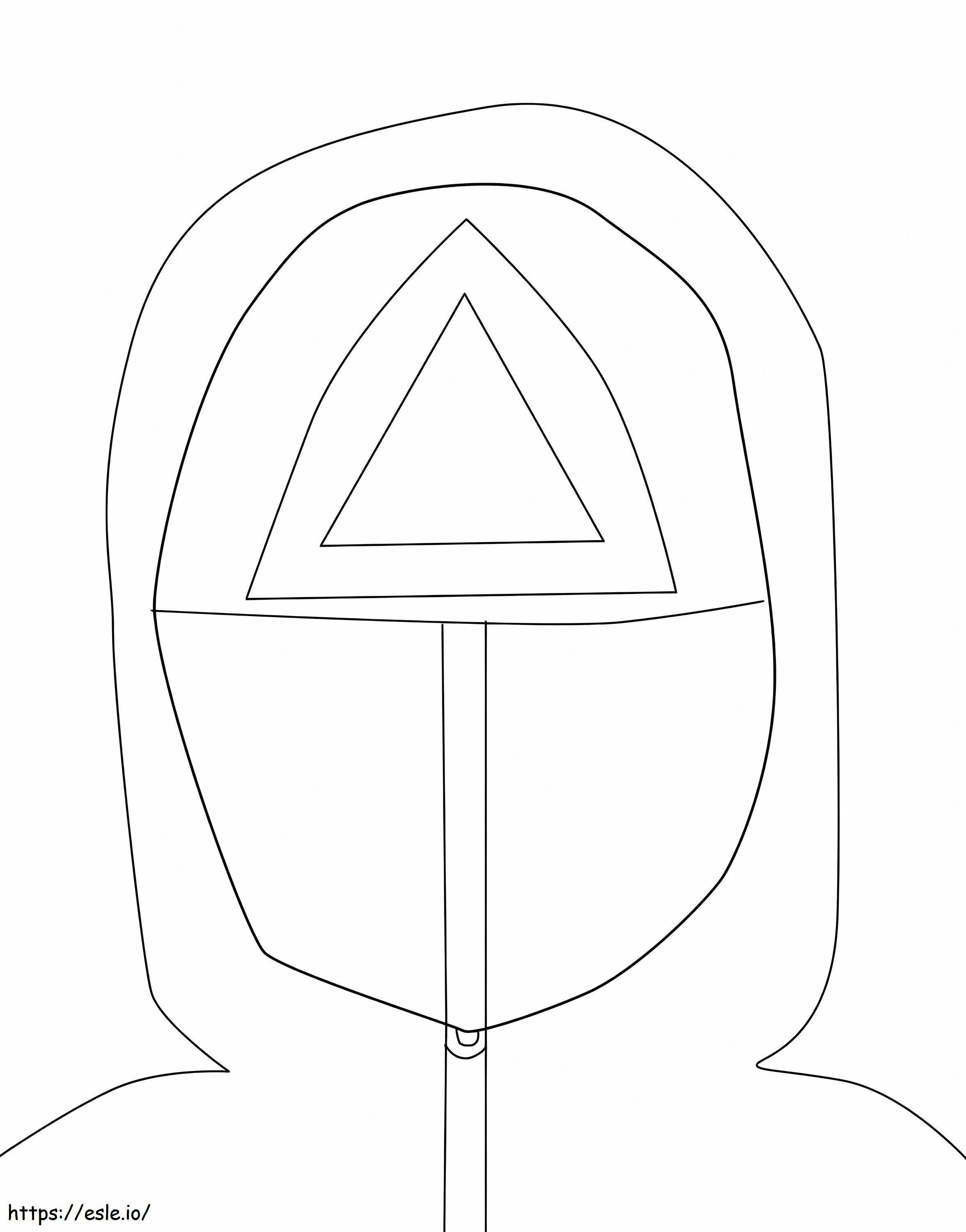 Desen Fața Triunghi Uniforme Gardă Roșie de colorat