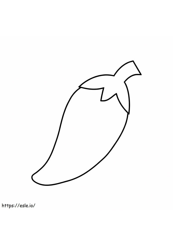 Perfect Chili Pepper coloring page