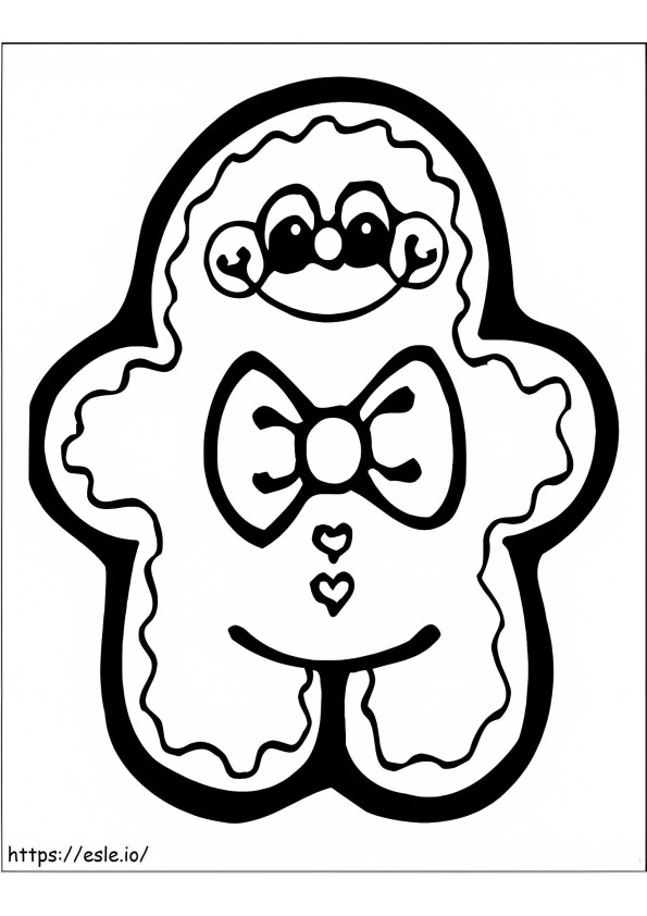 Cute Gingerbread Girl coloring page