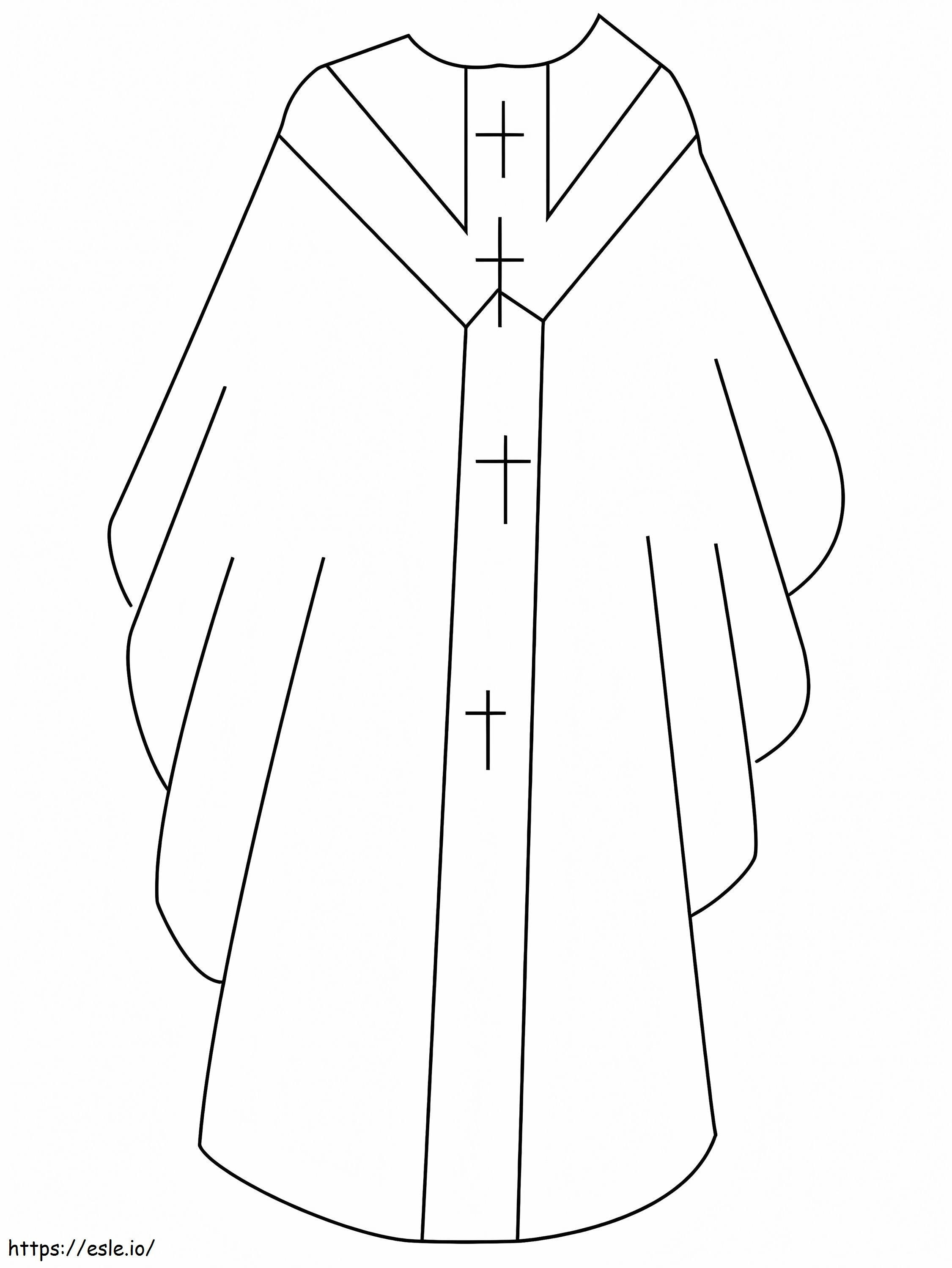 Vestimenta de sacerdote para colorear