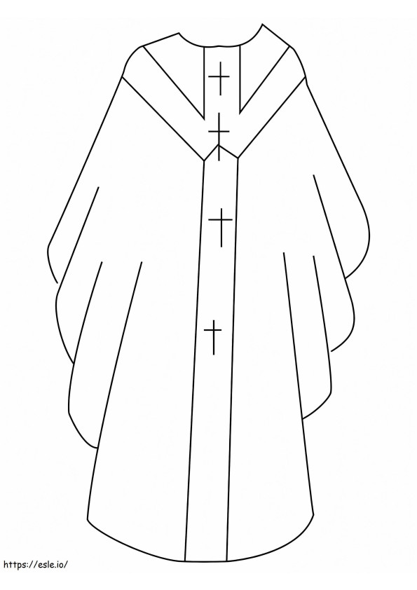 Vestimenta de sacerdote para colorear