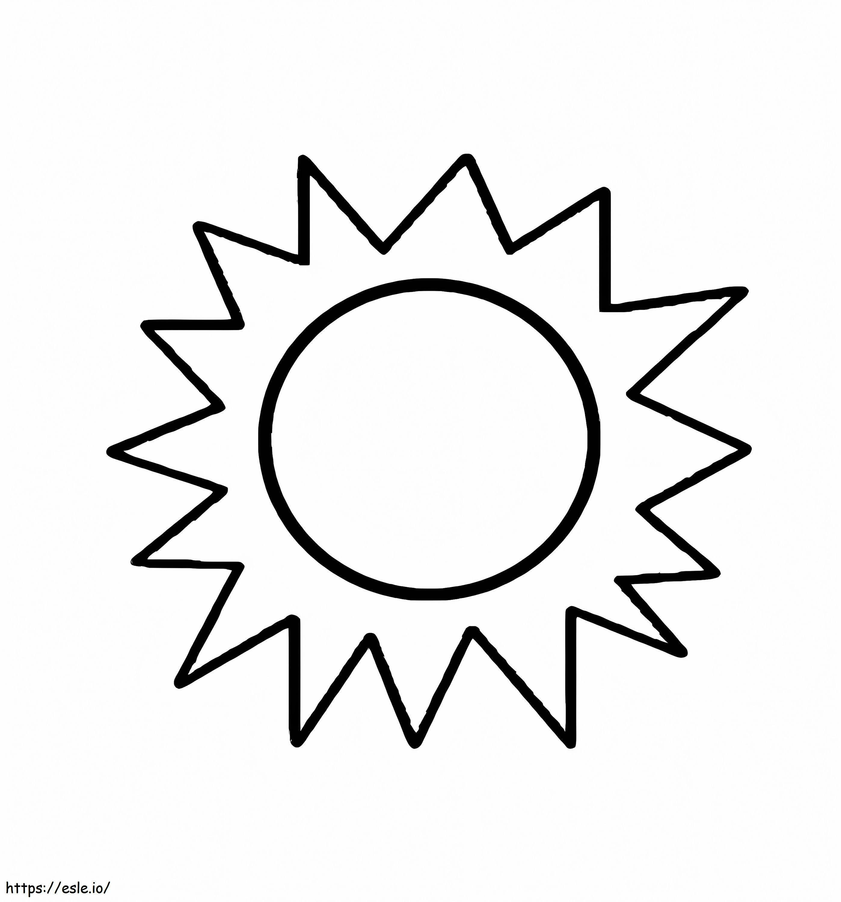 Free Sun coloring page