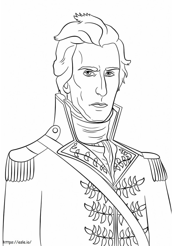 Başkan Andrew Jackson boyama