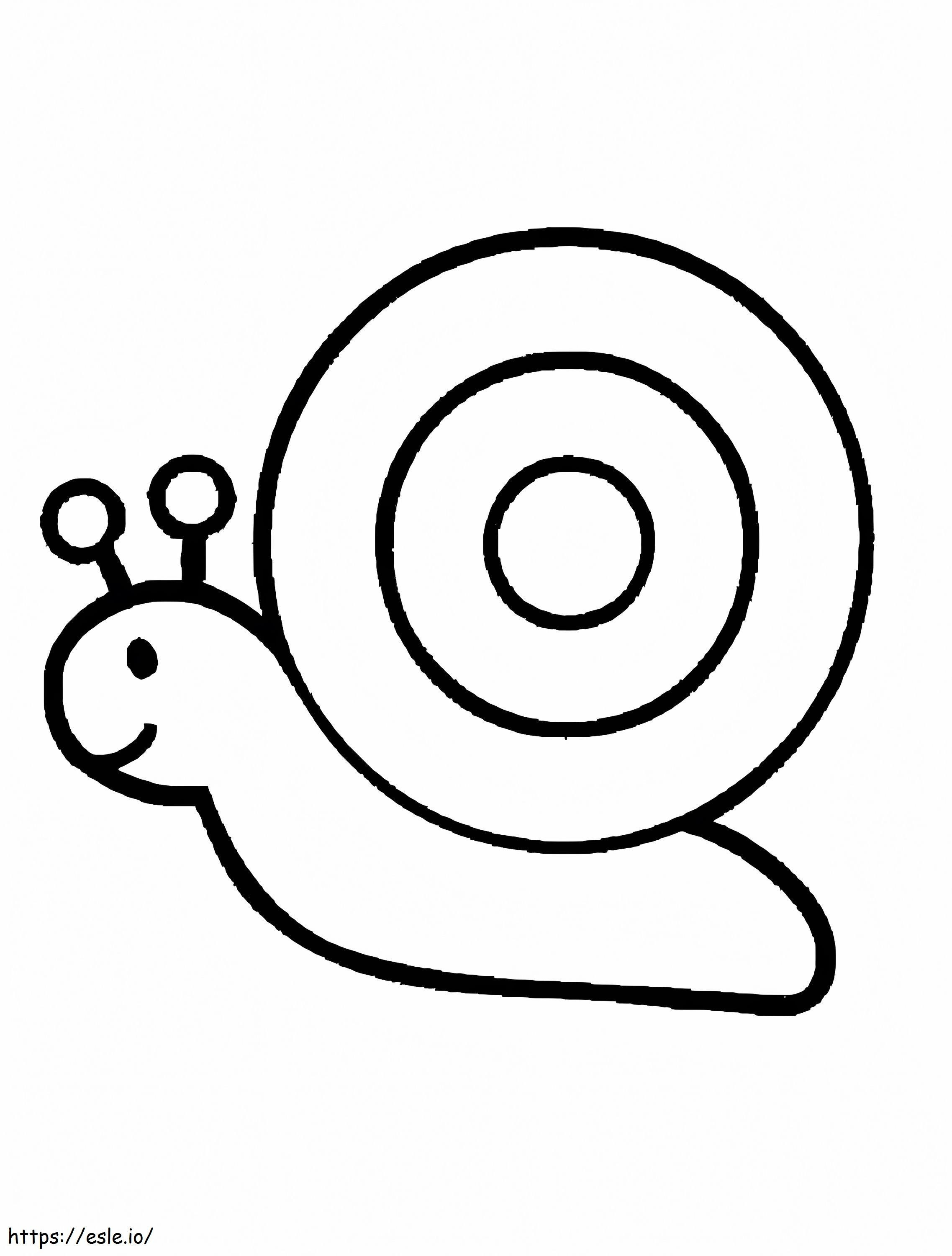 Coloriage Escargot mignon pour les enfants de 1 an à imprimer dessin