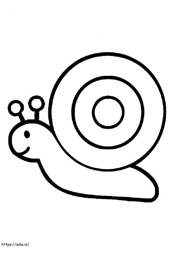 Coloriage Escargot mignon pour les enfants de 1 an à imprimer dessin