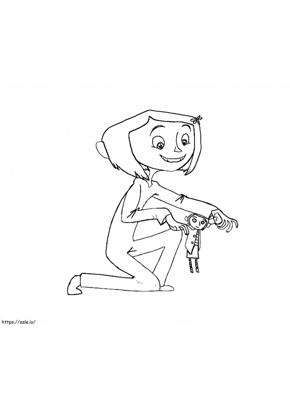Coraline And The Doll coloring page