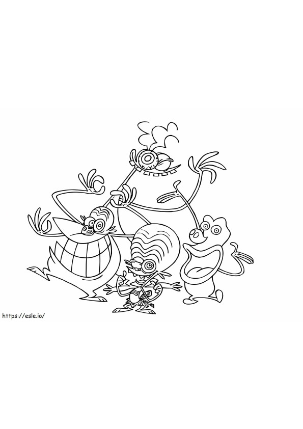 Funny Space Goofs coloring page