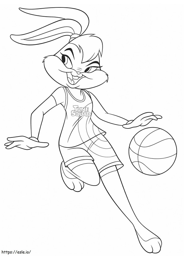 Space Jam Lola Bunny coloring page