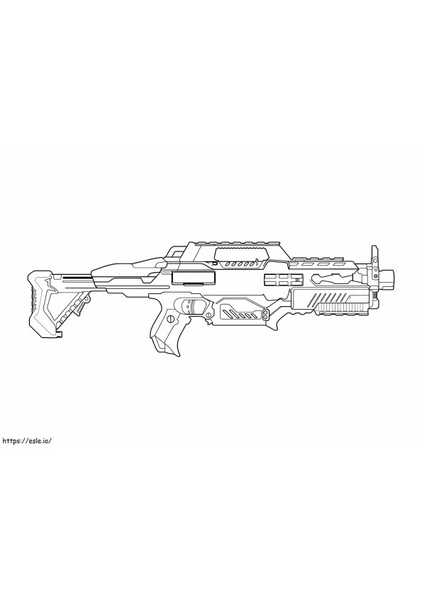 Pistola Nerf 3 para colorear