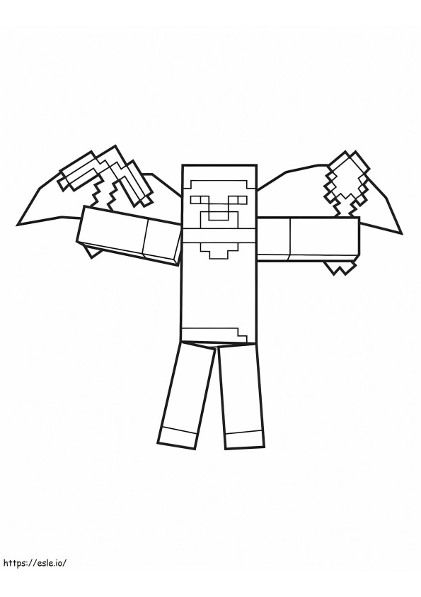 Herobrine With Wings coloring page