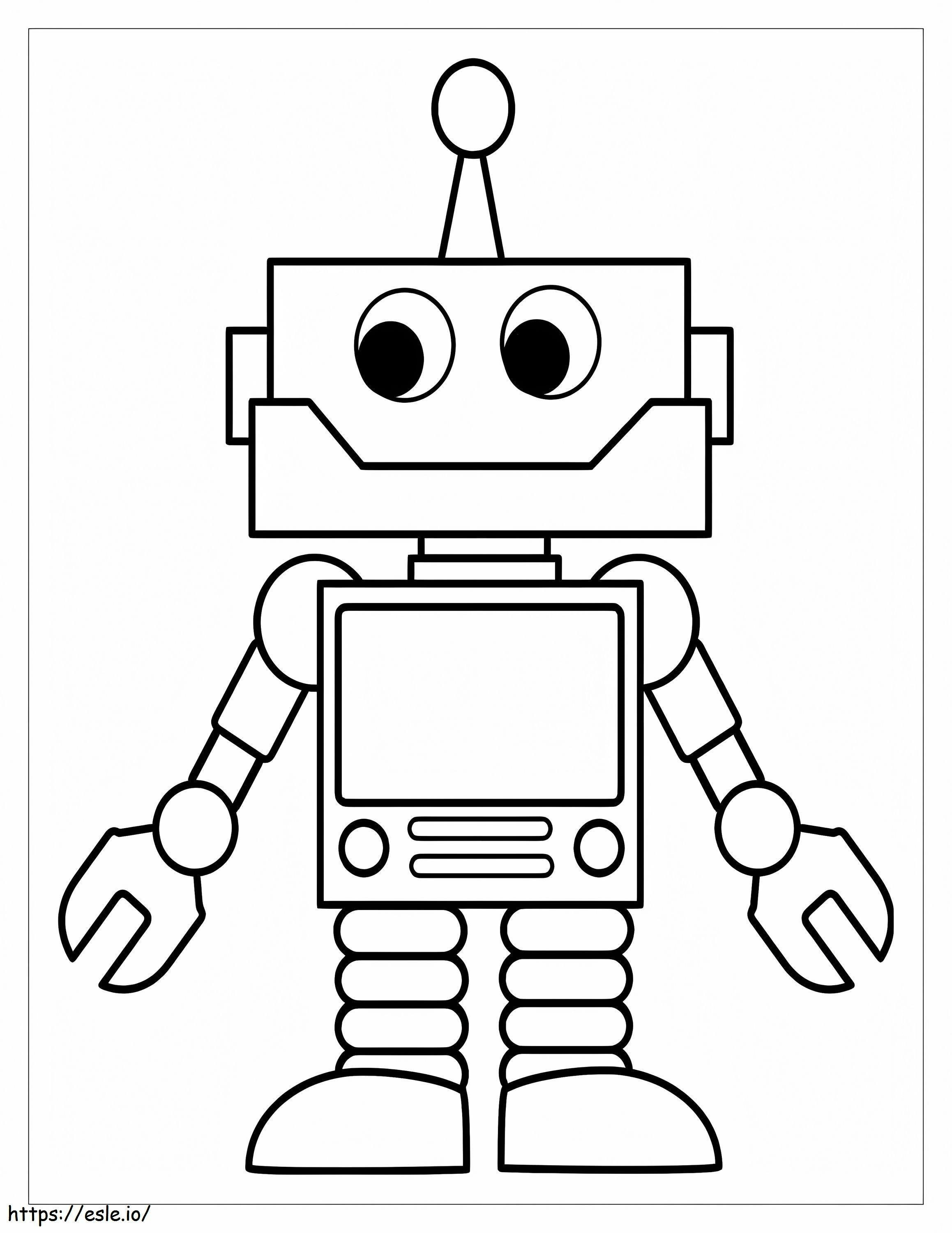 Robot Boy Smiling coloring page