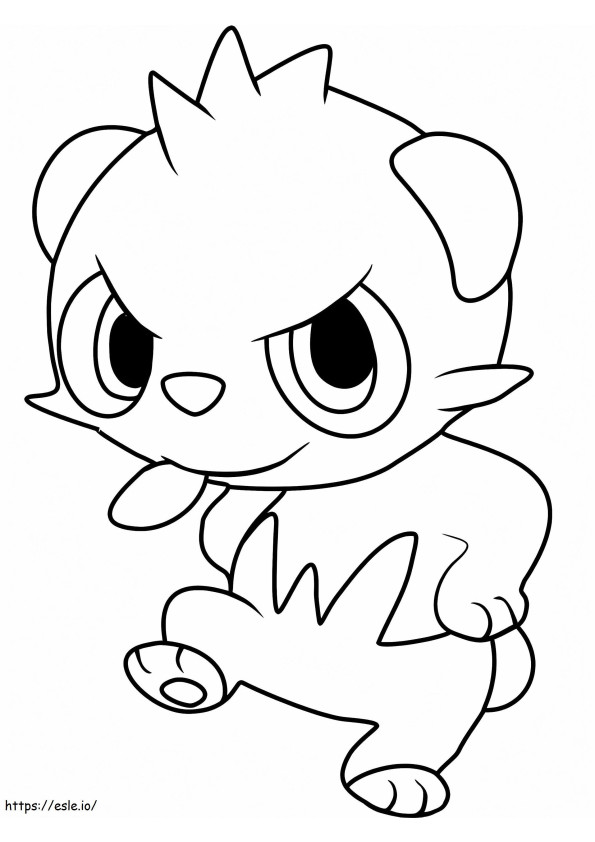 Coloriage Pokémon Pancham Gen 6 à imprimer dessin