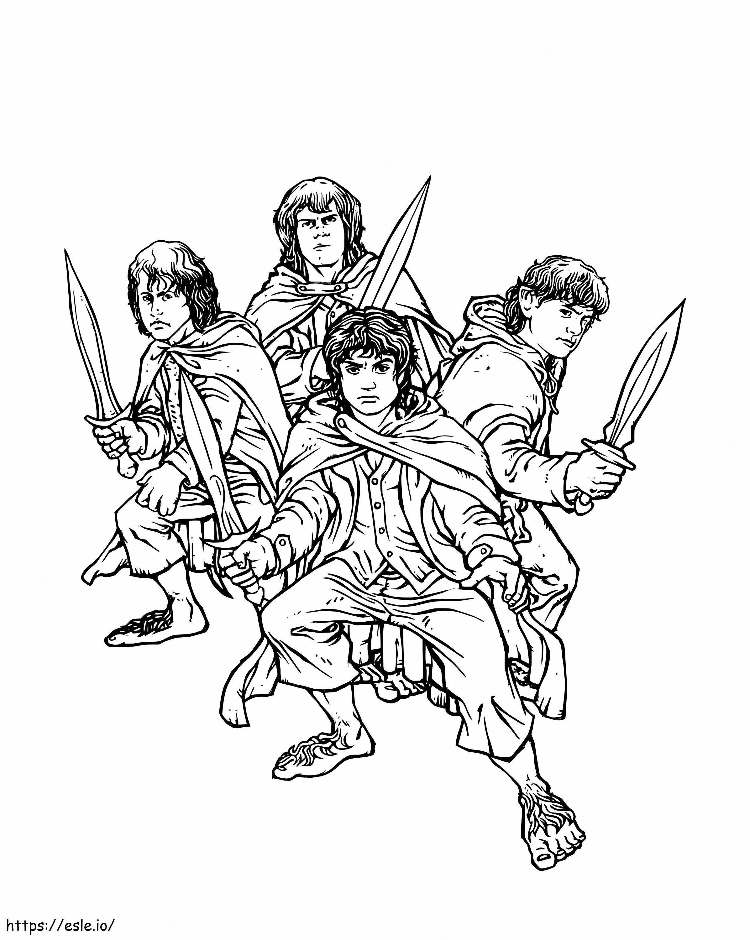 The Lord Of The Rings Characters 1 coloring page