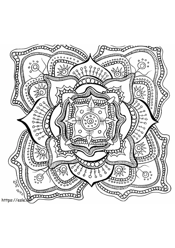 Stress Relief Pattern coloring page