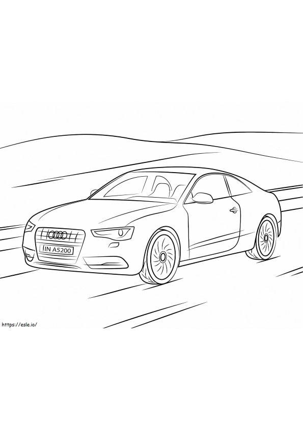 Audi A5 coloring page