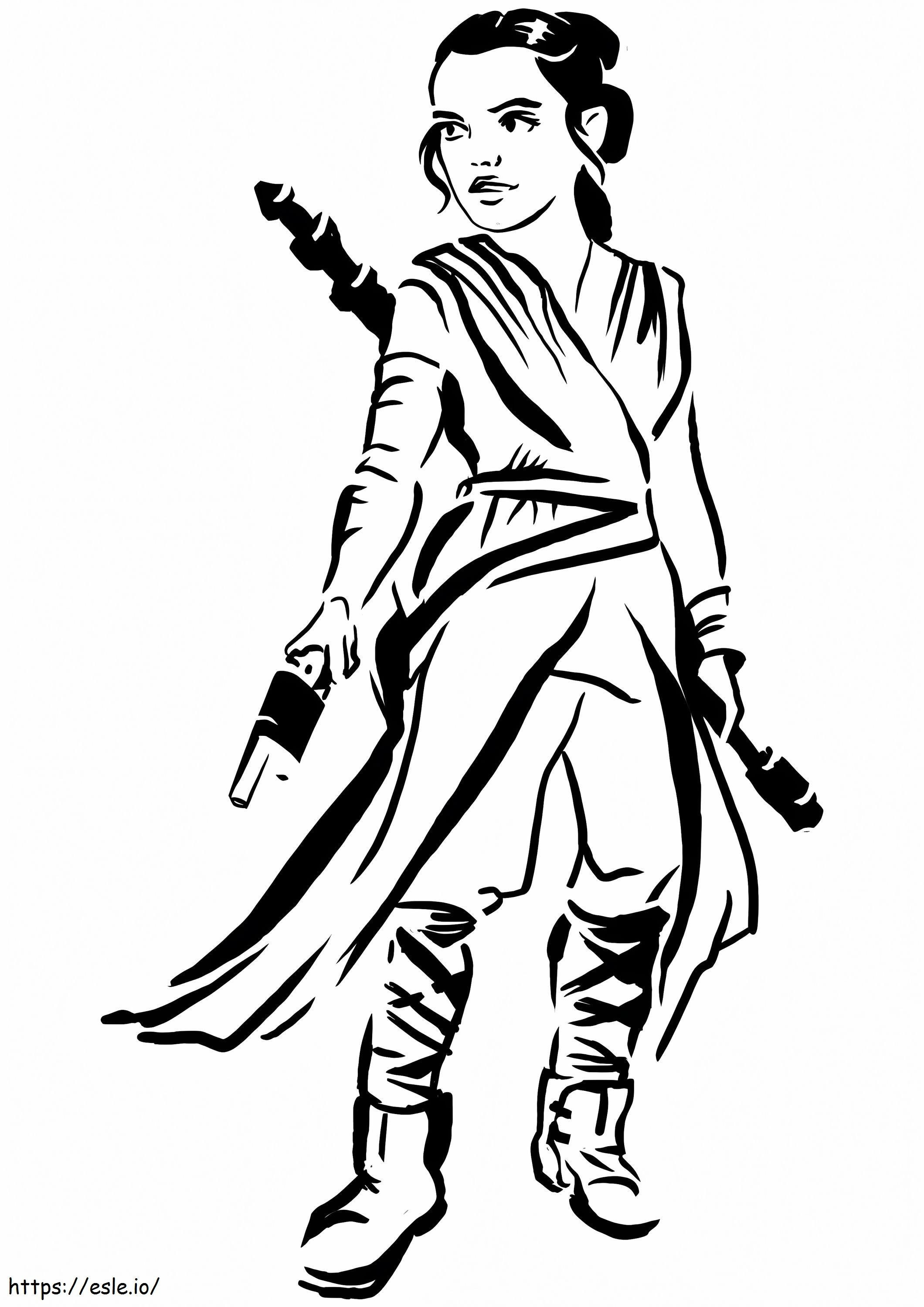 Rey From Star Wars coloring page