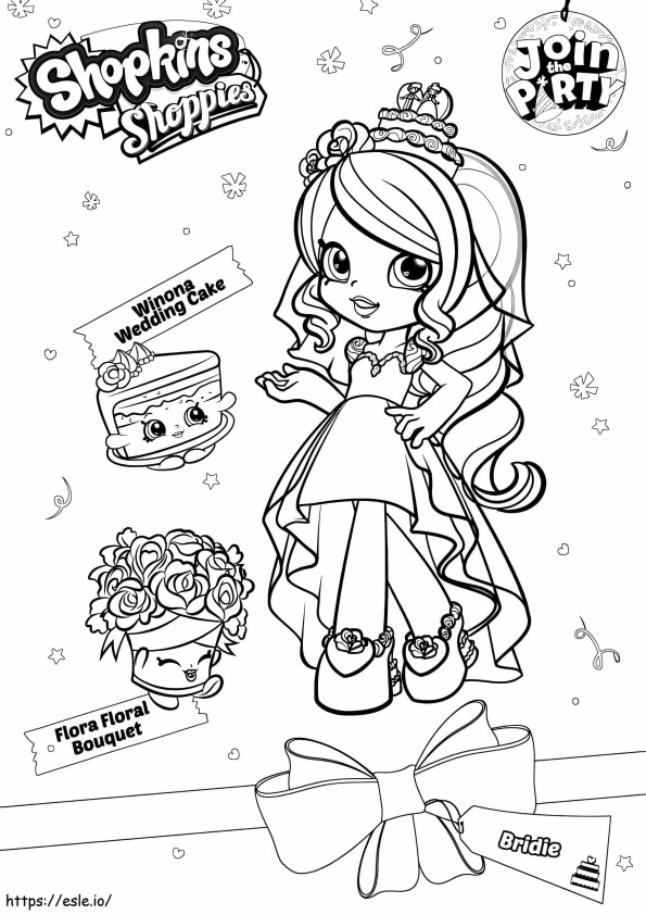 Shopkins Shoppies Party coloring page