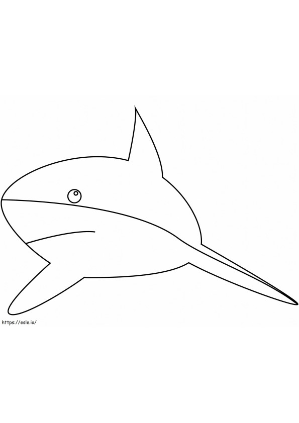 Tubarão Fácil para colorir