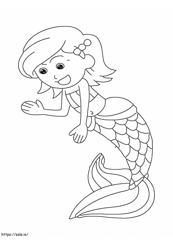 Fröhliche Meerjungfrau ausmalbilder