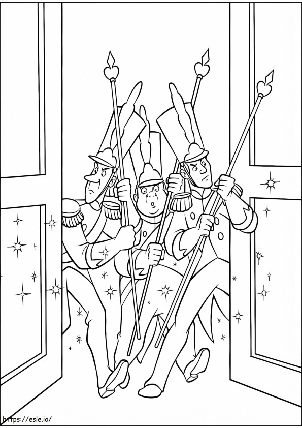 Royal Guards From Cinderella coloring page