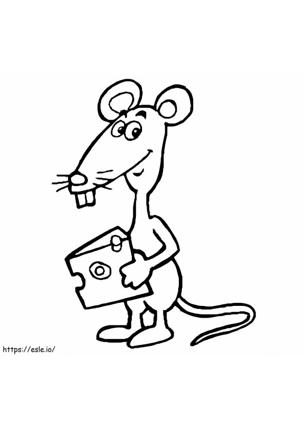 Coloriage Rat souriant à imprimer dessin