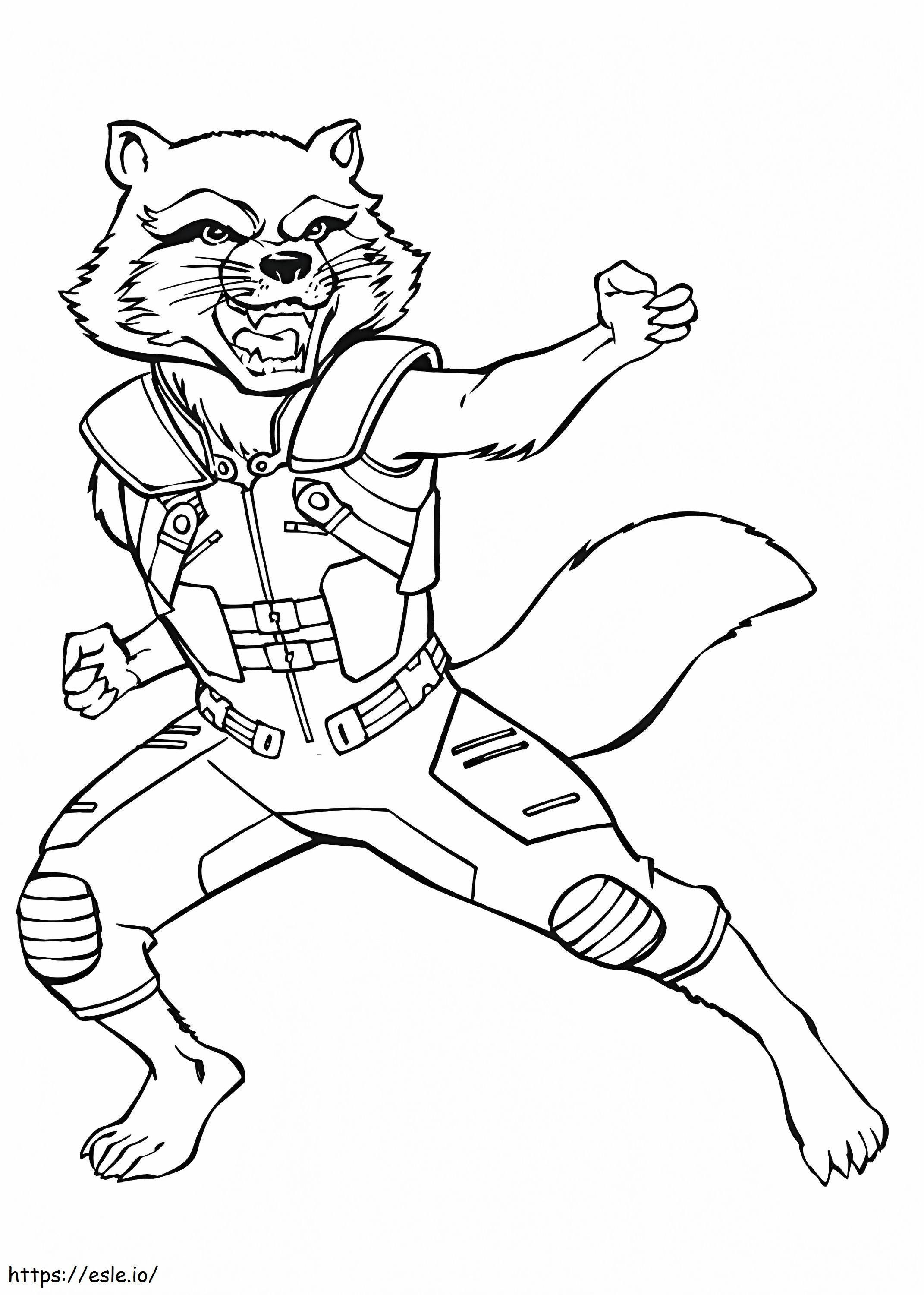 1535447413 Rocket Raccoon A4 coloring page