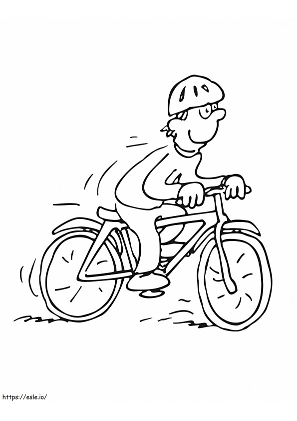 Riding Bicycle coloring page