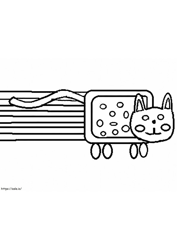 Nyan Kucing 1 Gambar Mewarnai
