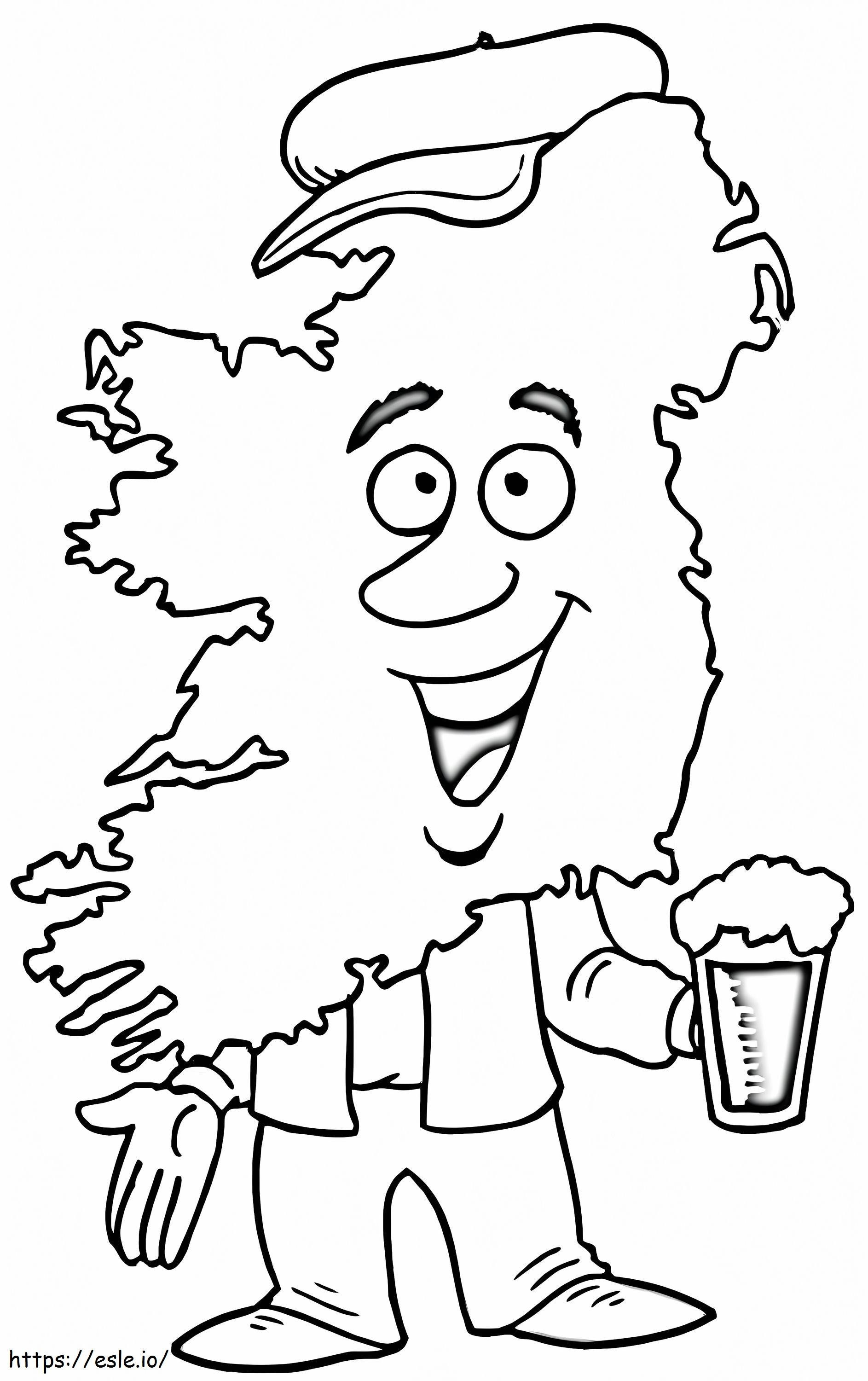 Mappa dell'Irlanda uomo da colorare