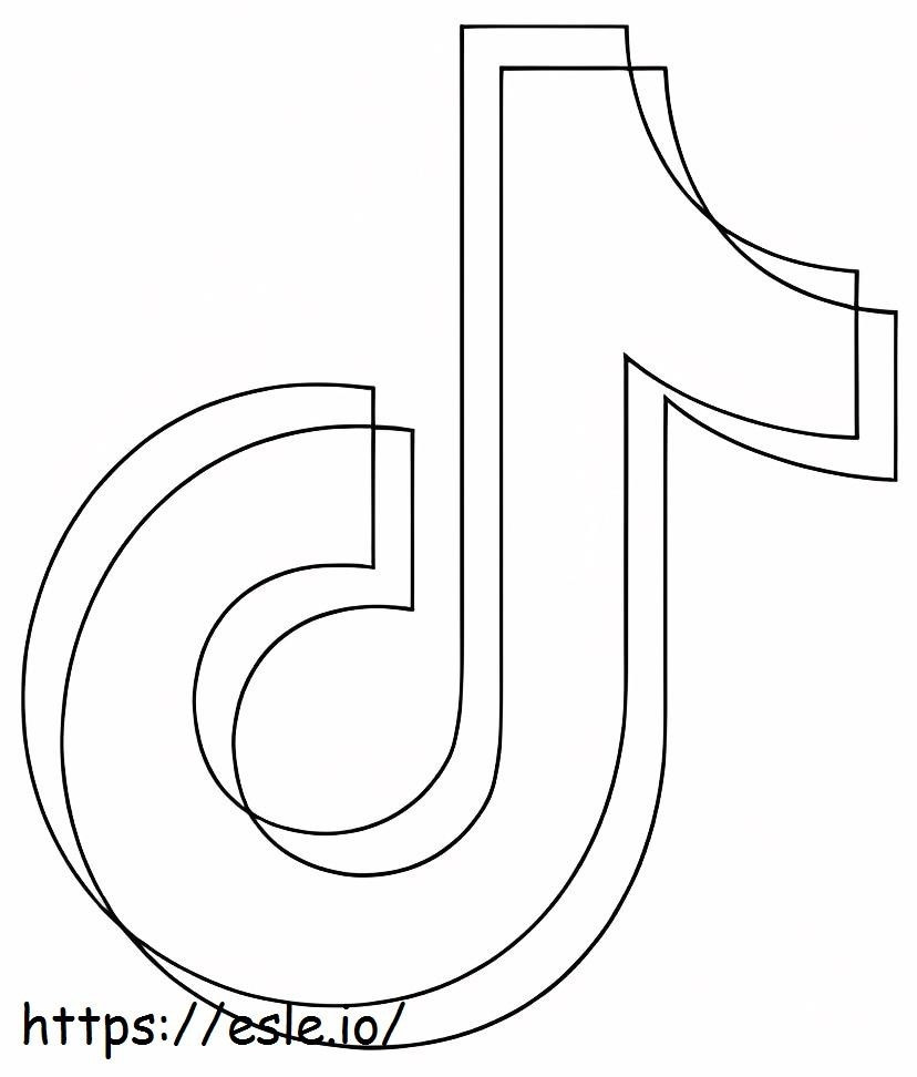 Logotipo Tiktok da colorare
