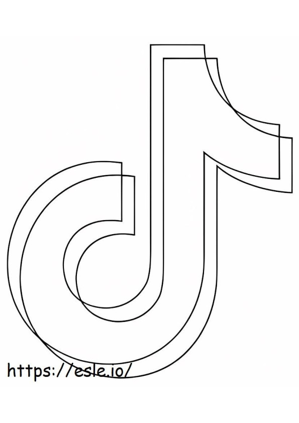 Logotip Tiktok de colorat