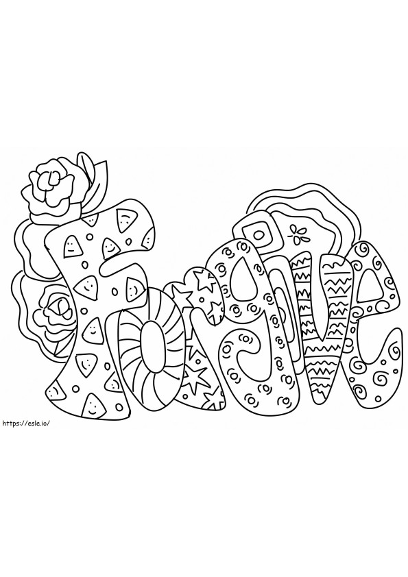 Forgive coloring page