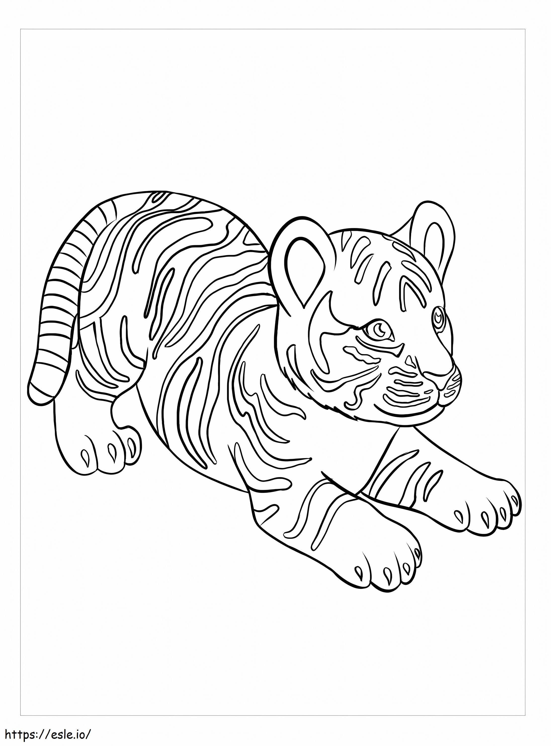 Coloriage Tigre parfait à imprimer dessin