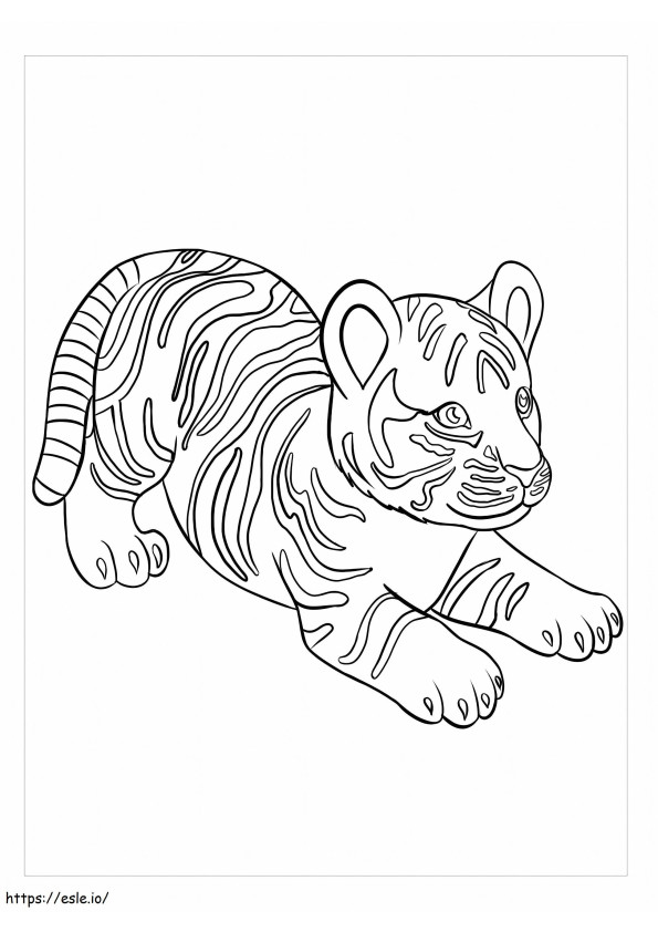 Täydellinen tiikeri värityskuva