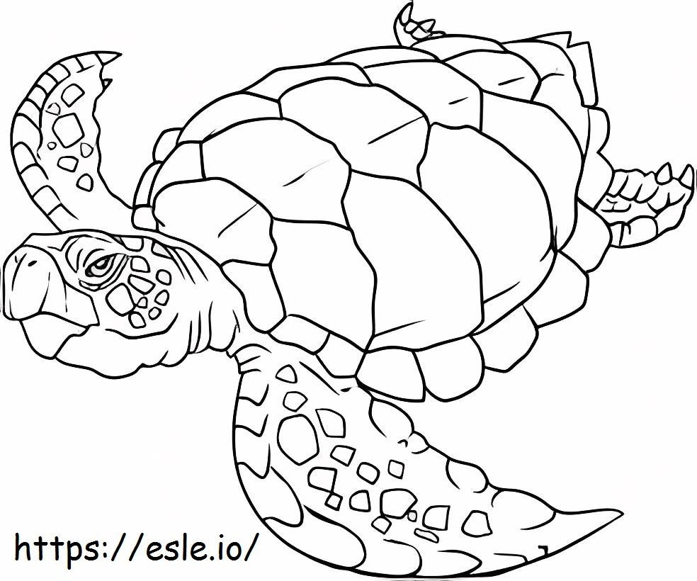 Swimming Turtle 2 coloring page