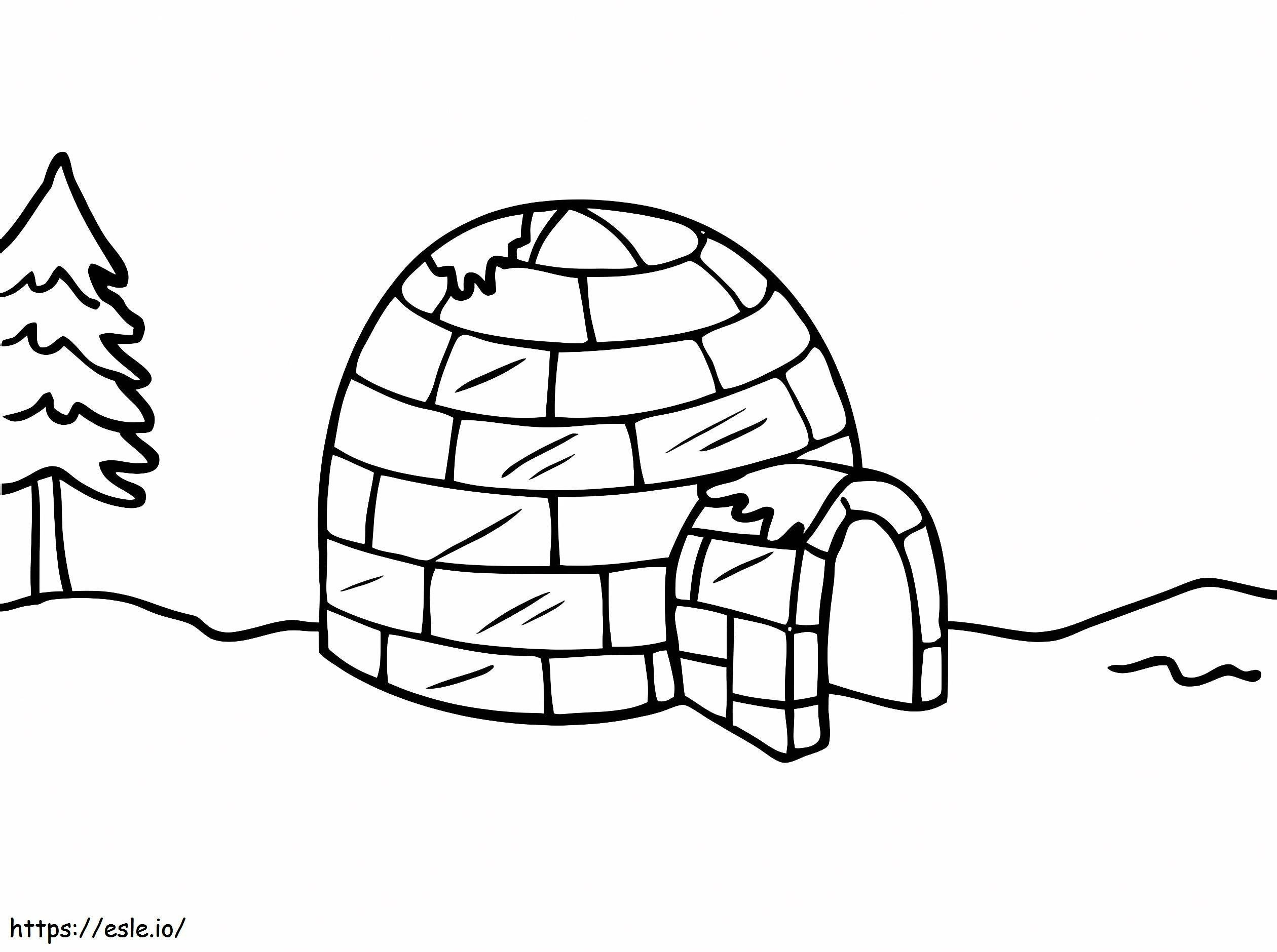 Igloo For Children coloring page