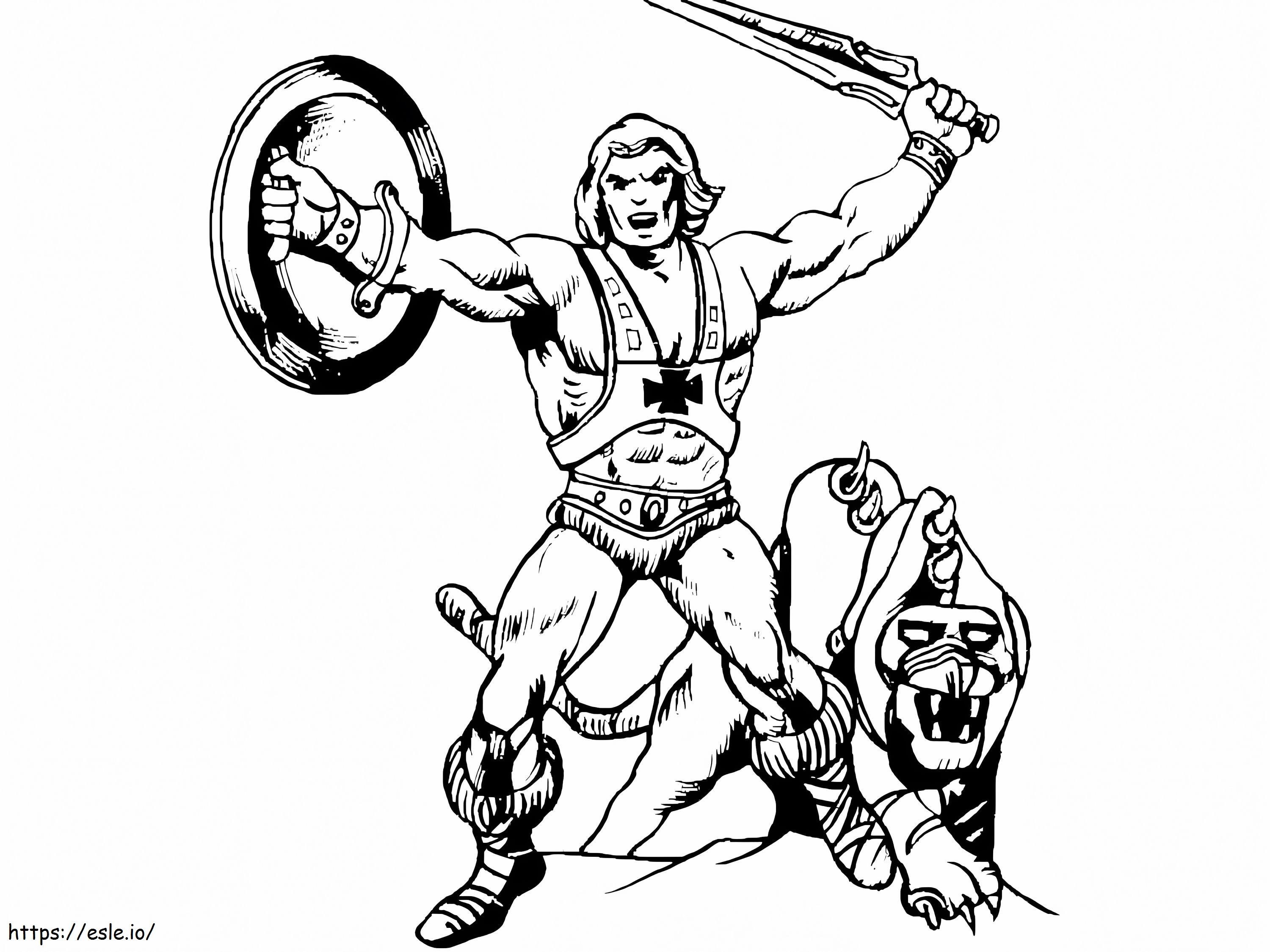 Angry He Man coloring page