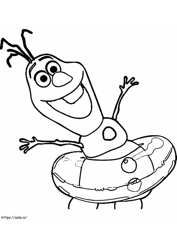 Summer Olaf coloring page